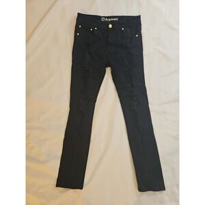 Argonaut Mens Black Ripped Ultra Slim Jeans 34 X 34